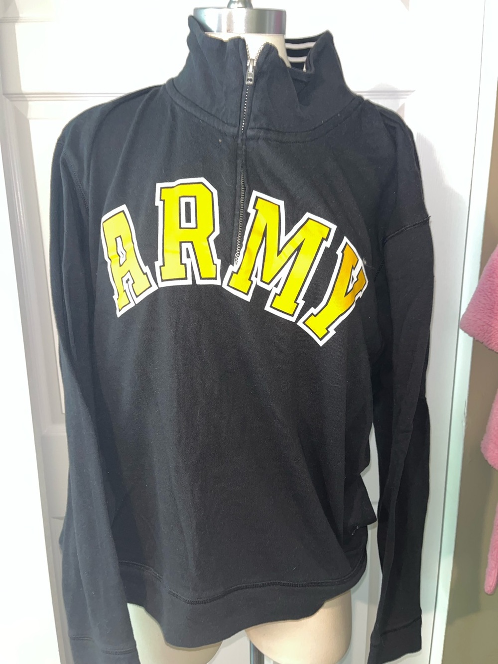Pink Victoria’s Secret army pullover